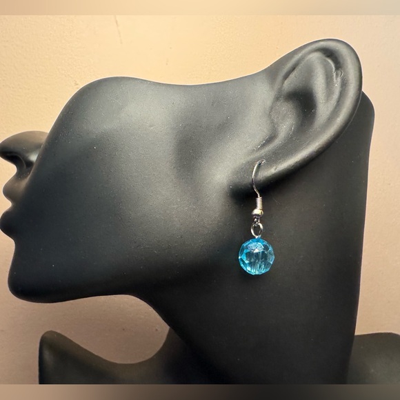 Blue Dangle Earrings - Picture 2 of 4